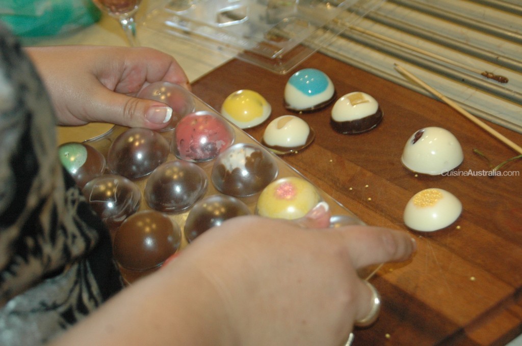 Checking the Chocolate Mold for the final result