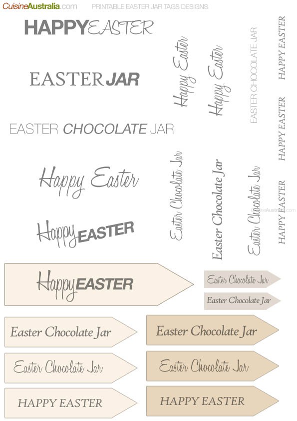 Tags for Easter Jars
