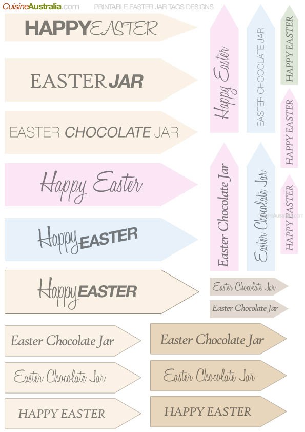 Tags for Easter Jars