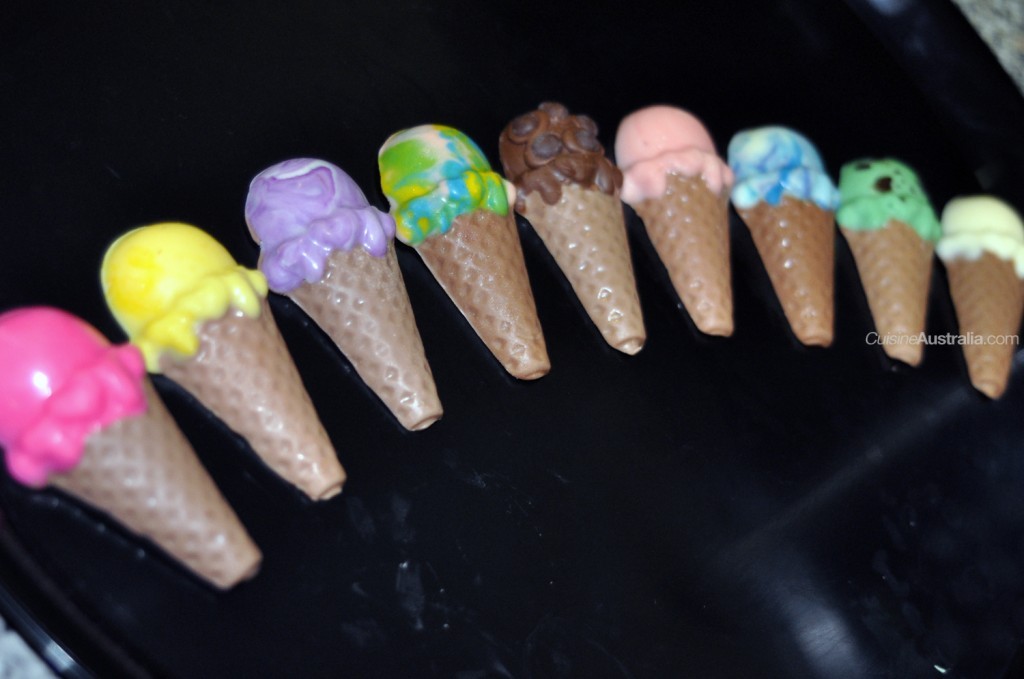 Flavoured chocolate ice creams