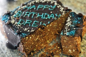 Protein Slice Birthday Cake