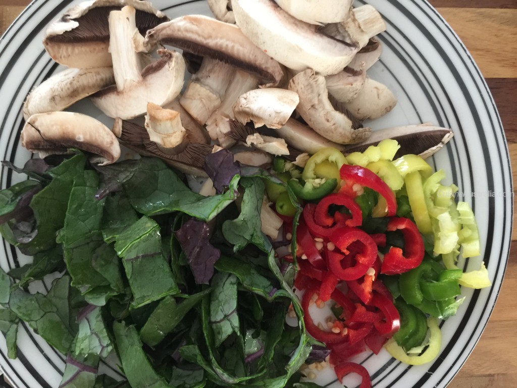 Mushroom Fry Up Ingredients