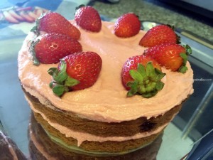 Peppa Pig Strawberry Cake