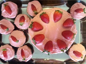 Peppa Pig Strawberry Cake